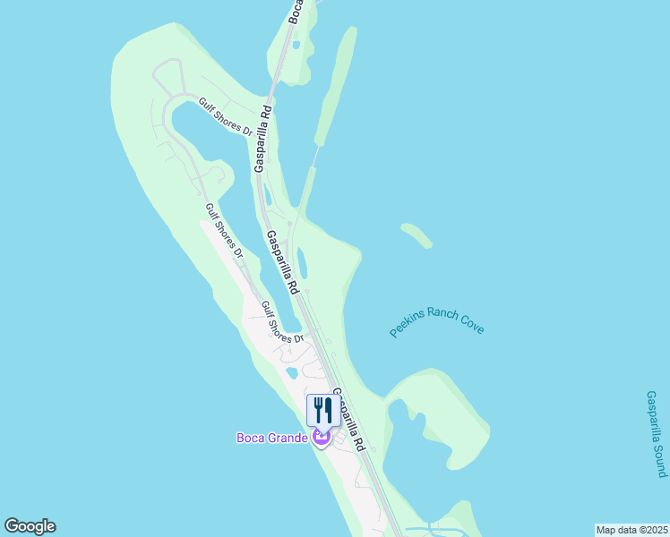 map of restaurants, bars, coffee shops, grocery stores, and more near 1 Peekins Cove Drive in Cape Haze