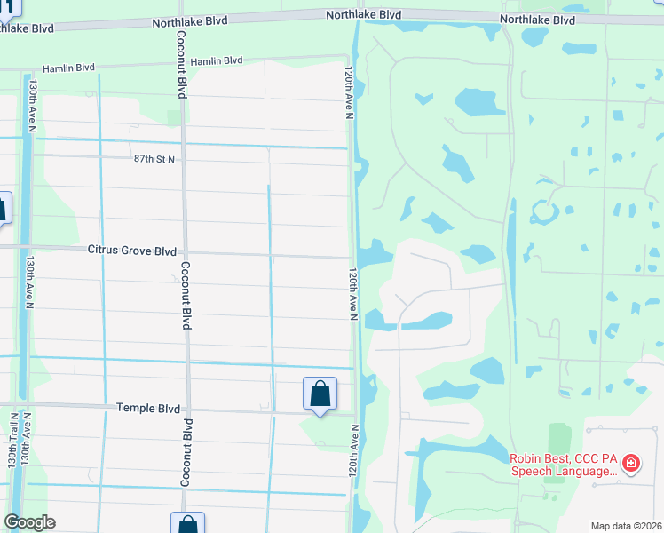 map of restaurants, bars, coffee shops, grocery stores, and more near 12094 Citrus Grove Boulevard in West Palm Beach