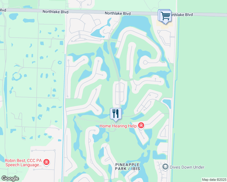 map of restaurants, bars, coffee shops, grocery stores, and more near 8477 Legend Club Drive in West Palm Beach