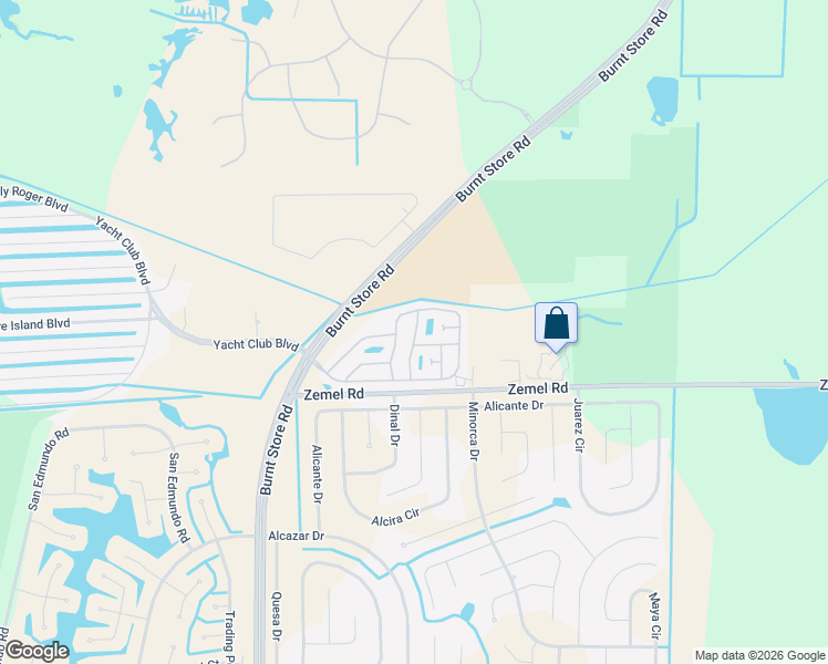map of restaurants, bars, coffee shops, grocery stores, and more near 93 Mayfair Road in Punta Gorda