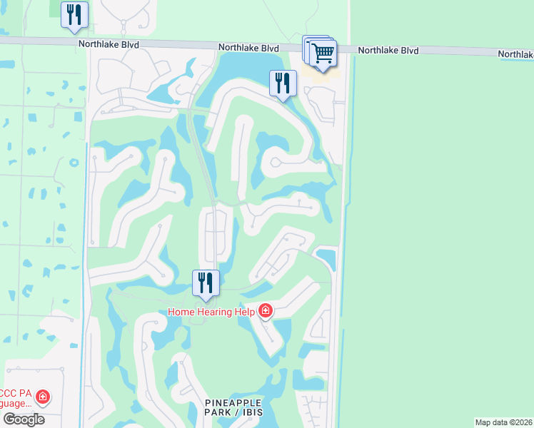 map of restaurants, bars, coffee shops, grocery stores, and more near 10344 Osprey Trce in West Palm Beach