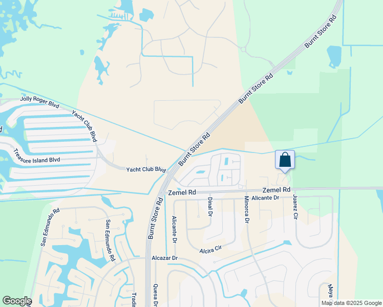 map of restaurants, bars, coffee shops, grocery stores, and more near 24650 Yacht Club Boulevard in Punta Gorda