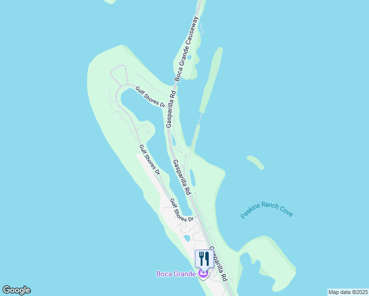 map of restaurants, bars, coffee shops, grocery stores, and more near 5850 Gasparilla Road in Boca Grande