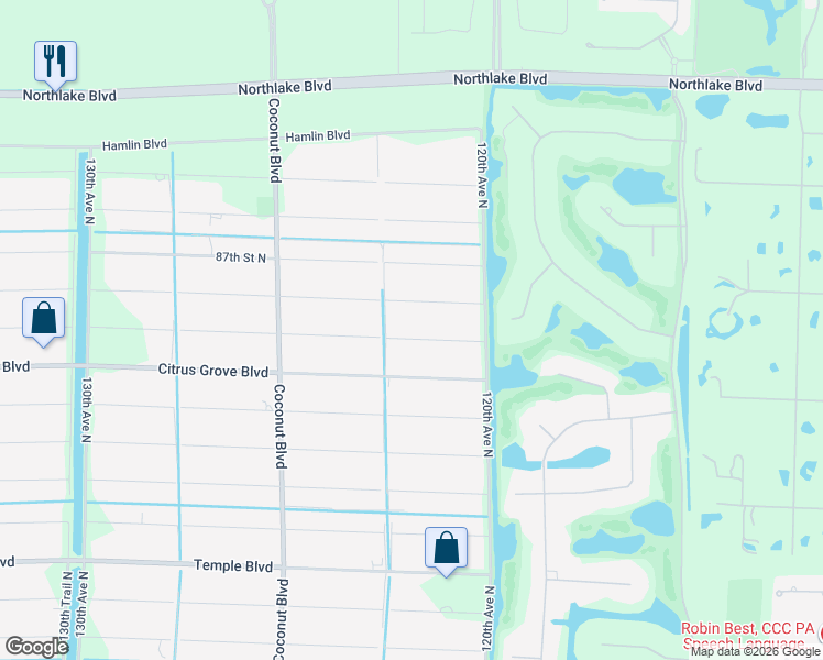 map of restaurants, bars, coffee shops, grocery stores, and more near 12213 85th Road North in West Palm Beach