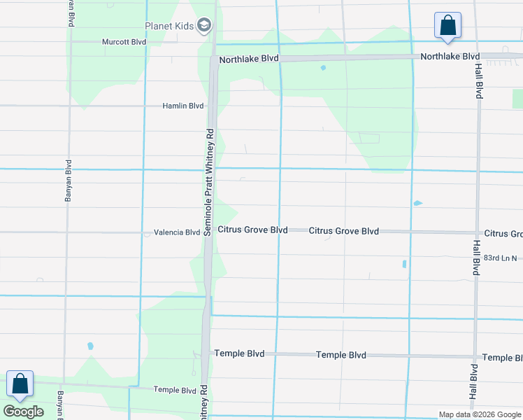 map of restaurants, bars, coffee shops, grocery stores, and more near 15772 85th Road North in Loxahatchee