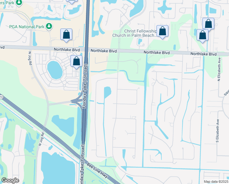 map of restaurants, bars, coffee shops, grocery stores, and more near 5548 High Flyer Road East in Palm Beach Gardens