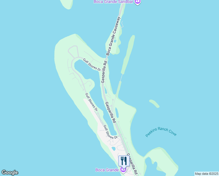 map of restaurants, bars, coffee shops, grocery stores, and more near 5850 Gasparilla Road in Boca Grande