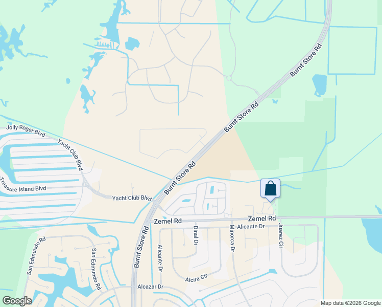 map of restaurants, bars, coffee shops, grocery stores, and more near 15351 Burnt Store Road in Punta Gorda