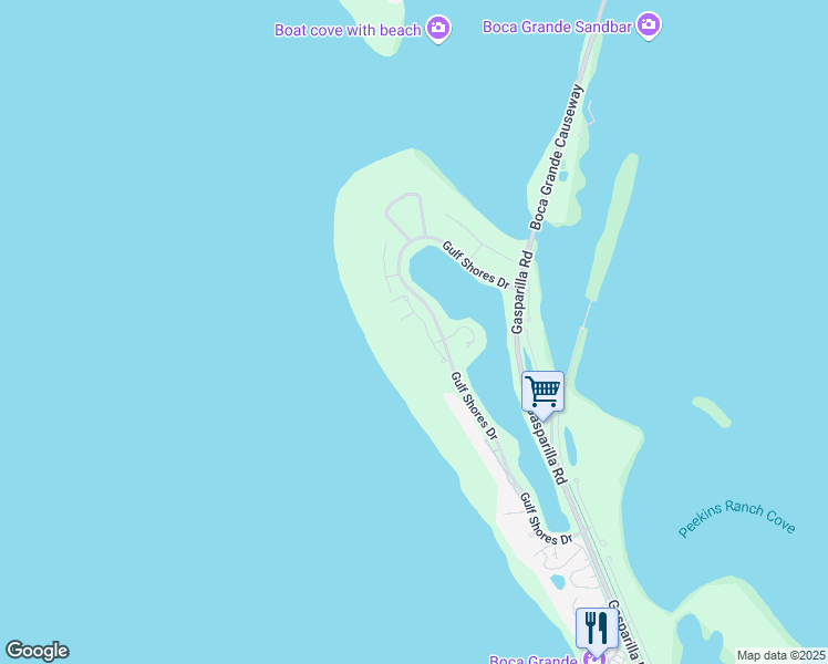 map of restaurants, bars, coffee shops, grocery stores, and more near 19 Seawatch Drive in Boca Grande
