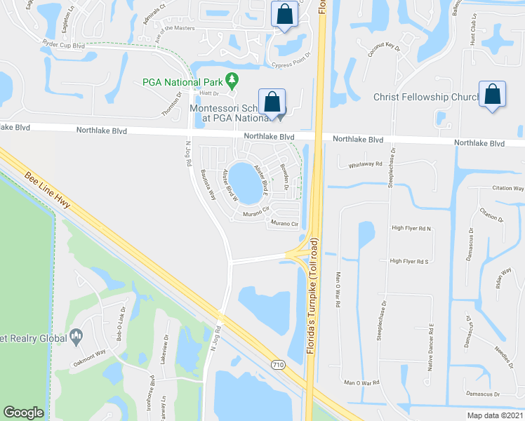 map of restaurants, bars, coffee shops, grocery stores, and more near Roma Lane in Palm Beach Gardens