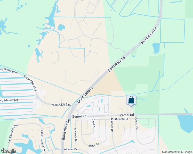 map of restaurants, bars, coffee shops, grocery stores, and more near 15300 Burnt Store Road in Punta Gorda