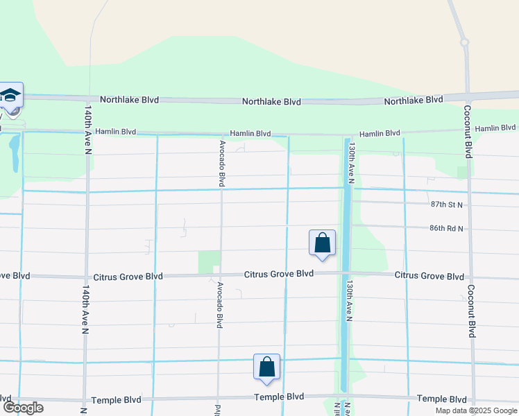 map of restaurants, bars, coffee shops, grocery stores, and more near 13341 87th Street North in West Palm Beach