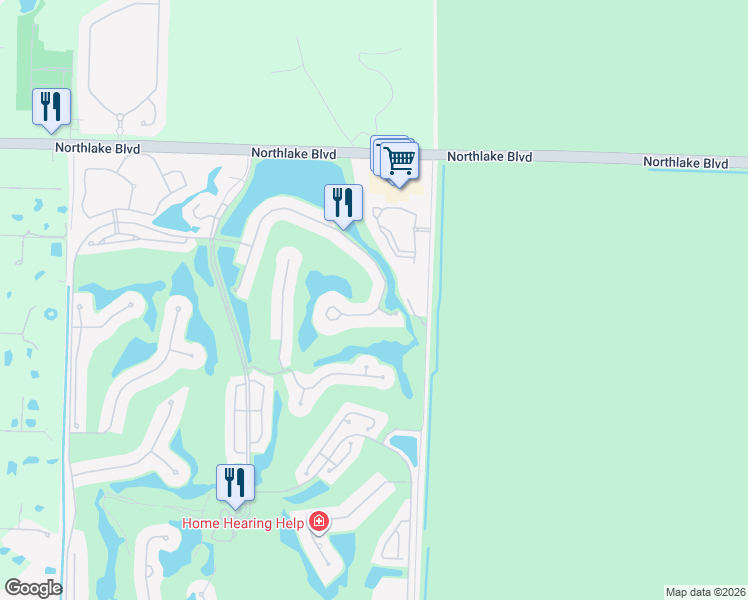 map of restaurants, bars, coffee shops, grocery stores, and more near 9016 Lakes Boulevard in West Palm Beach