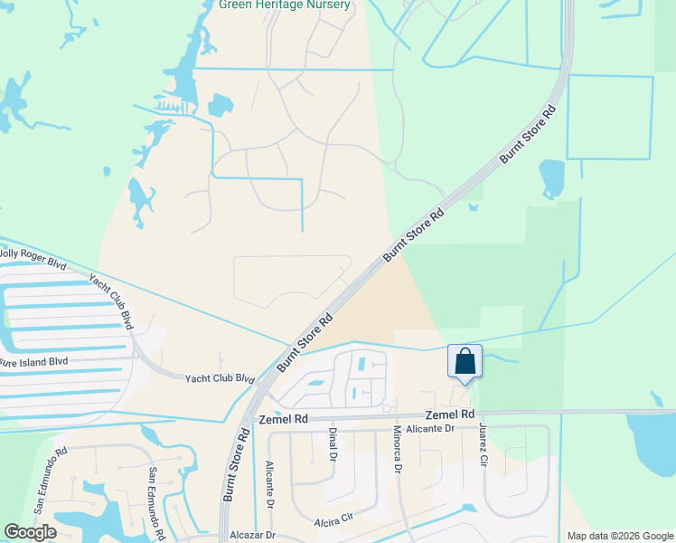 map of restaurants, bars, coffee shops, grocery stores, and more near 15401 Burnt Store Road in Punta Gorda