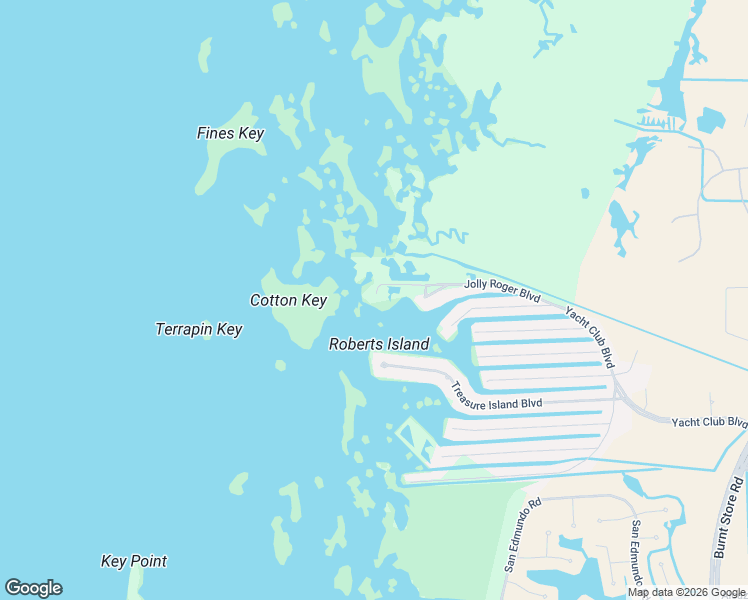 map of restaurants, bars, coffee shops, grocery stores, and more near 24047 Jolly Roger Boulevard in Punta Gorda