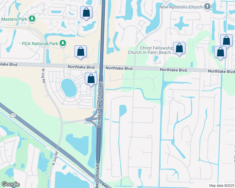 map of restaurants, bars, coffee shops, grocery stores, and more near 8709 Man O War Road in Palm Beach Gardens