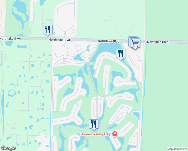 map of restaurants, bars, coffee shops, grocery stores, and more near 8600 Lakes Boulevard in West Palm Beach