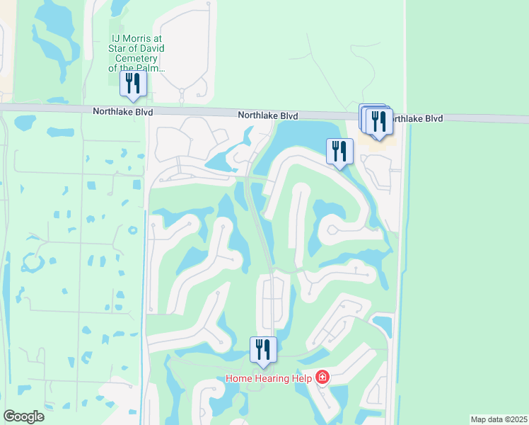 map of restaurants, bars, coffee shops, grocery stores, and more near 8436 Lakes Boulevard in West Palm Beach