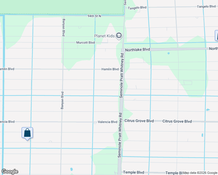map of restaurants, bars, coffee shops, grocery stores, and more near 16068 88th Road North in Loxahatchee