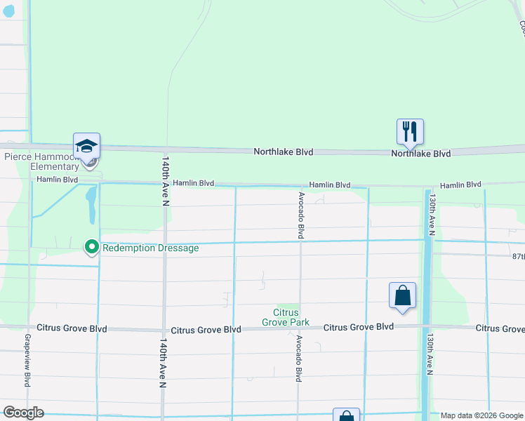 map of restaurants, bars, coffee shops, grocery stores, and more near 13597 88th Place North in West Palm Beach