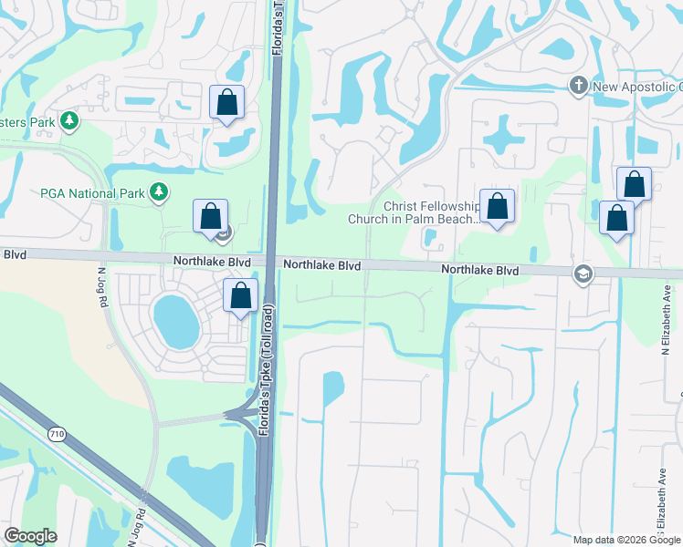 map of restaurants, bars, coffee shops, grocery stores, and more near 5821 Carryback Road in Palm Beach Gardens