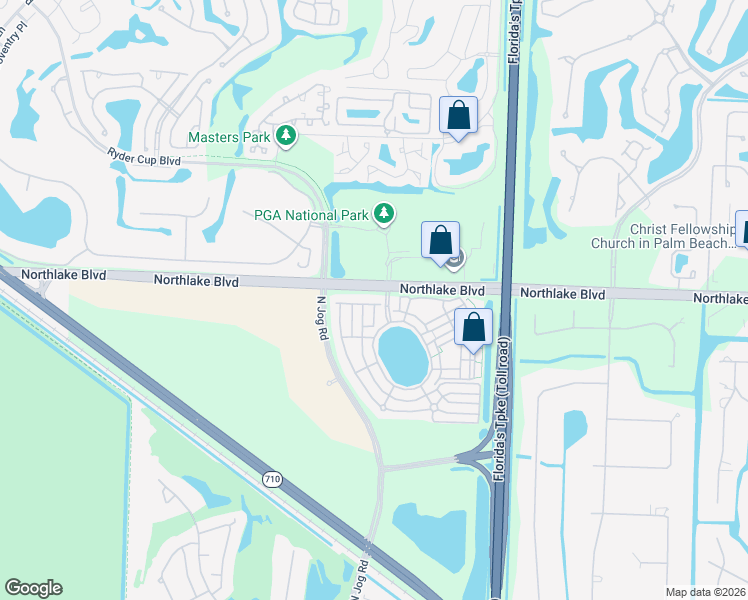 map of restaurants, bars, coffee shops, grocery stores, and more near 8503 Portobello Lane in Palm Beach Gardens