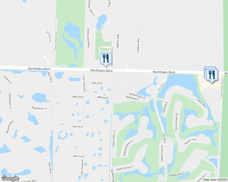 map of restaurants, bars, coffee shops, grocery stores, and more near 10800 Grande Boulevard in West Palm Beach