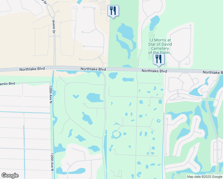 map of restaurants, bars, coffee shops, grocery stores, and more near 11403 88th Road North in West Palm Beach