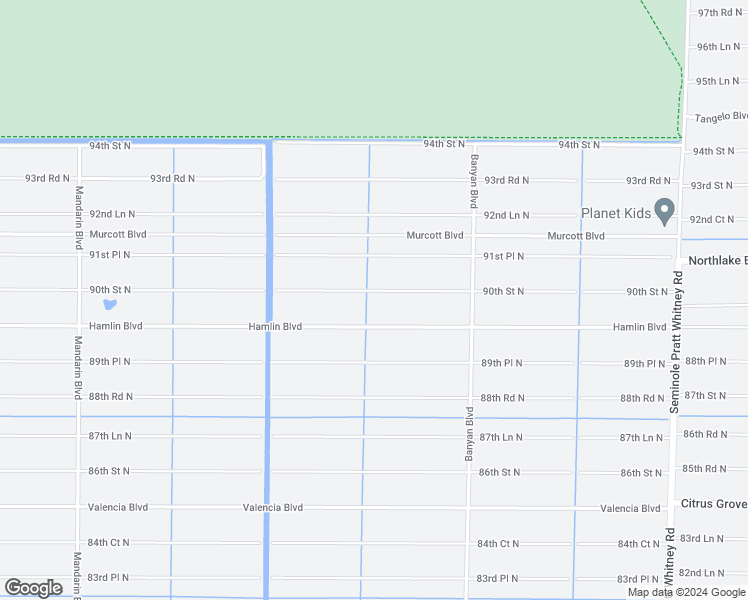 map of restaurants, bars, coffee shops, grocery stores, and more near 16736 90th Street North in Loxahatchee
