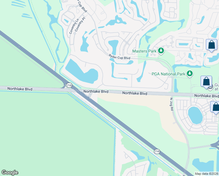 map of restaurants, bars, coffee shops, grocery stores, and more near 159 Thornton Drive in Palm Beach Gardens