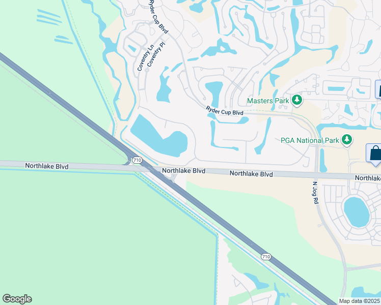 map of restaurants, bars, coffee shops, grocery stores, and more near 178 Thornton Drive in Palm Beach Gardens