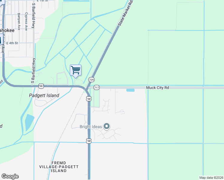 map of restaurants, bars, coffee shops, grocery stores, and more near 701 Johnson Court in Pahokee
