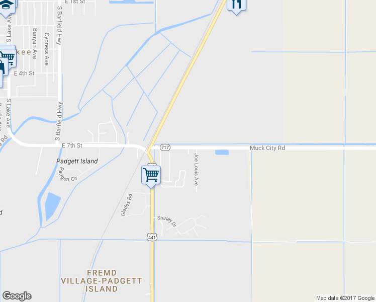 map of restaurants, bars, coffee shops, grocery stores, and more near 701 Johnson Court in Pahokee