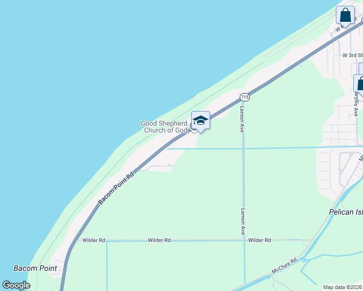 map of restaurants, bars, coffee shops, grocery stores, and more near 2020 Bacom Point Road in Pahokee