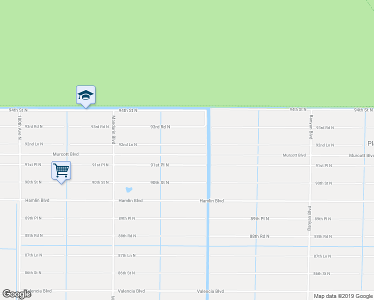 map of restaurants, bars, coffee shops, grocery stores, and more near 17109 Murcott Boulevard in Loxahatchee