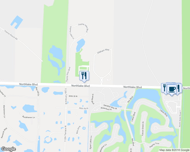 map of restaurants, bars, coffee shops, grocery stores, and more near 8827 Oldham Way in West Palm Beach