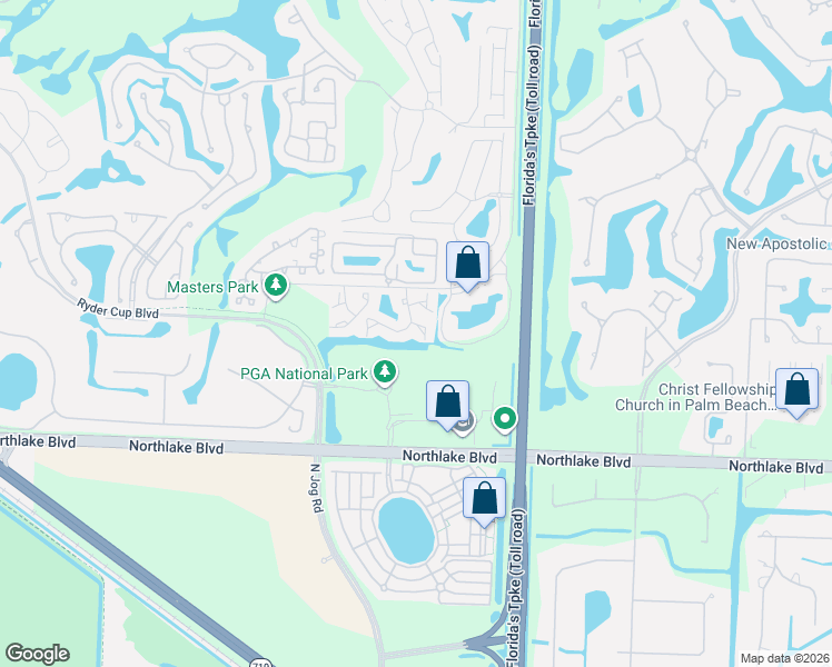 map of restaurants, bars, coffee shops, grocery stores, and more near 9 Lexington Lane East in Palm Beach Gardens