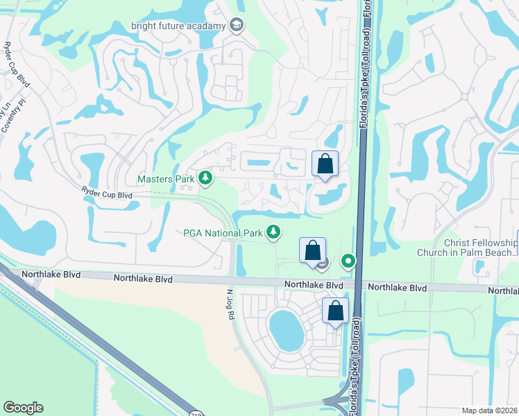 map of restaurants, bars, coffee shops, grocery stores, and more near 5 Lexington Lane East in Palm Beach Gardens