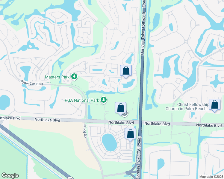 map of restaurants, bars, coffee shops, grocery stores, and more near 9 Lexington Lane East in Palm Beach Gardens
