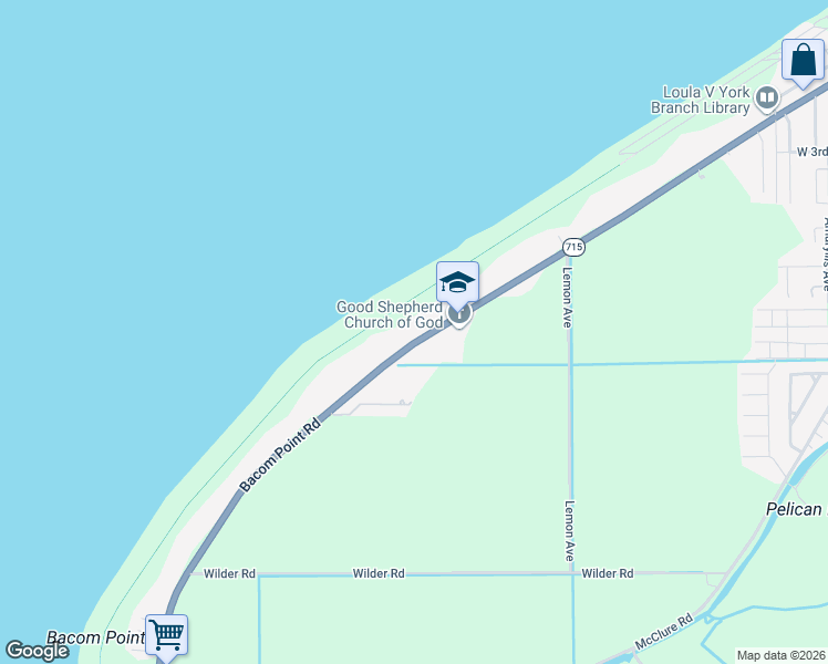 map of restaurants, bars, coffee shops, grocery stores, and more near 1991 Bacom Point Road in Pahokee