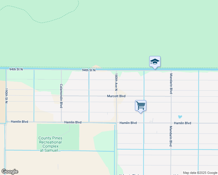 map of restaurants, bars, coffee shops, grocery stores, and more near 18065 92nd Lane North in Loxahatchee