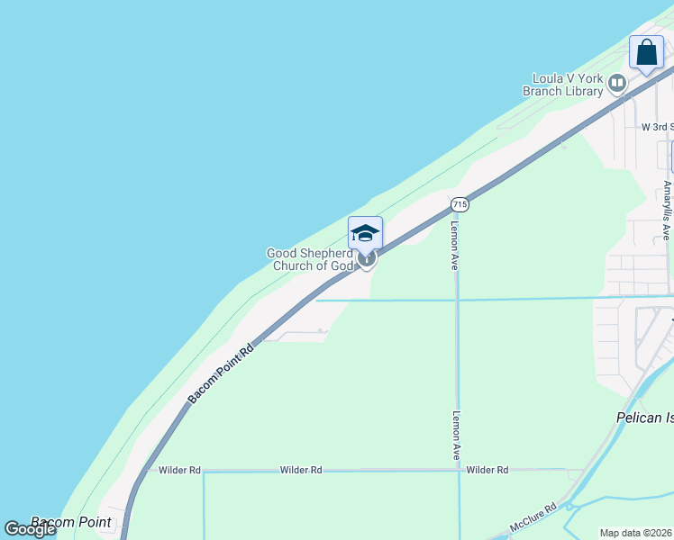 map of restaurants, bars, coffee shops, grocery stores, and more near 1991 Bacom Point Road in Pahokee