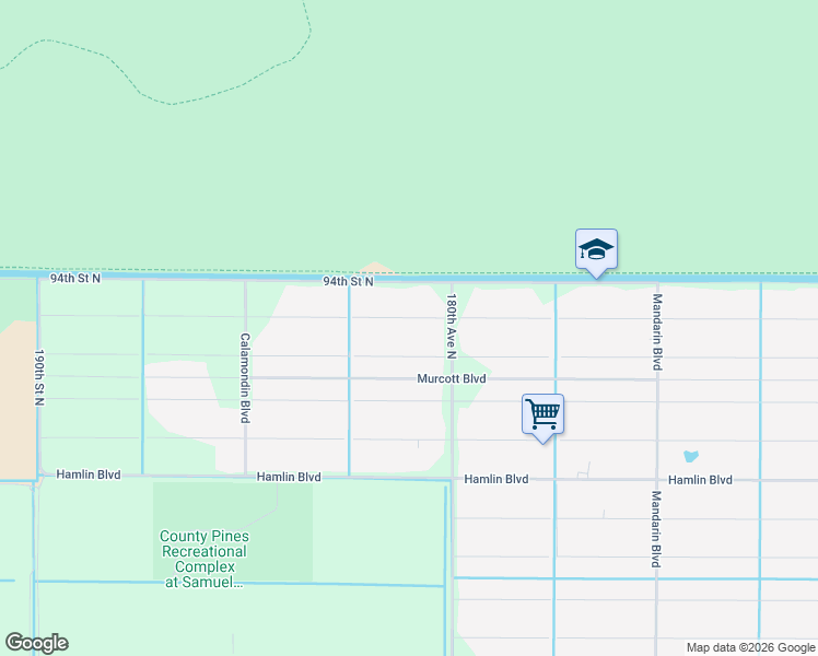 map of restaurants, bars, coffee shops, grocery stores, and more near 18145 92nd Lane North in Loxahatchee