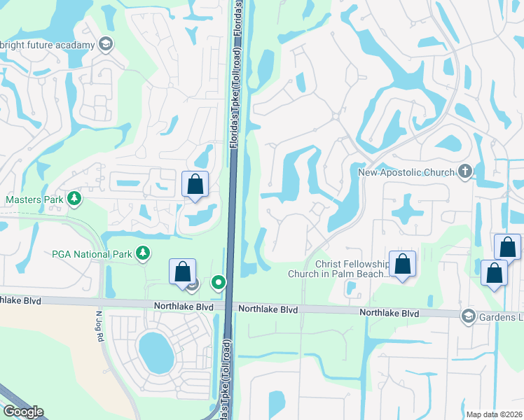 map of restaurants, bars, coffee shops, grocery stores, and more near 111 Coconut Key Court in Palm Beach Gardens