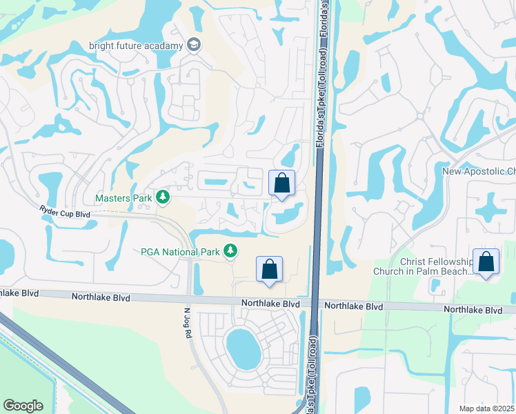 map of restaurants, bars, coffee shops, grocery stores, and more near in Palm Beach Gardens