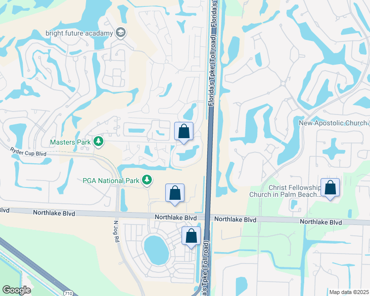map of restaurants, bars, coffee shops, grocery stores, and more near 365 Cypress Point Drive in Palm Beach Gardens