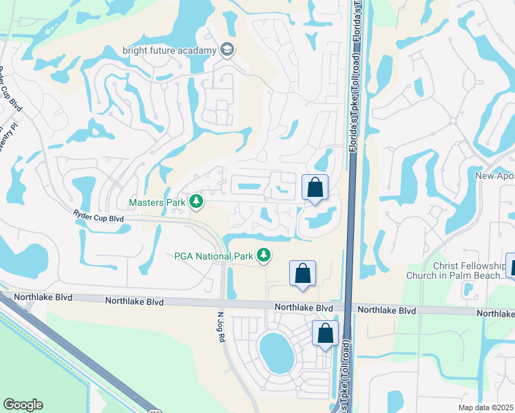 map of restaurants, bars, coffee shops, grocery stores, and more near 22 Lexington Lane West in Palm Beach Gardens