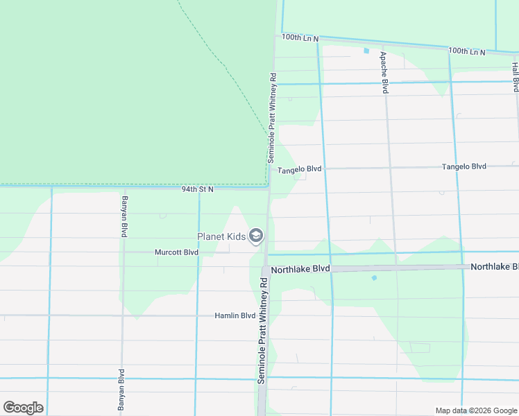 map of restaurants, bars, coffee shops, grocery stores, and more near 16031 93rd Road North in Loxahatchee
