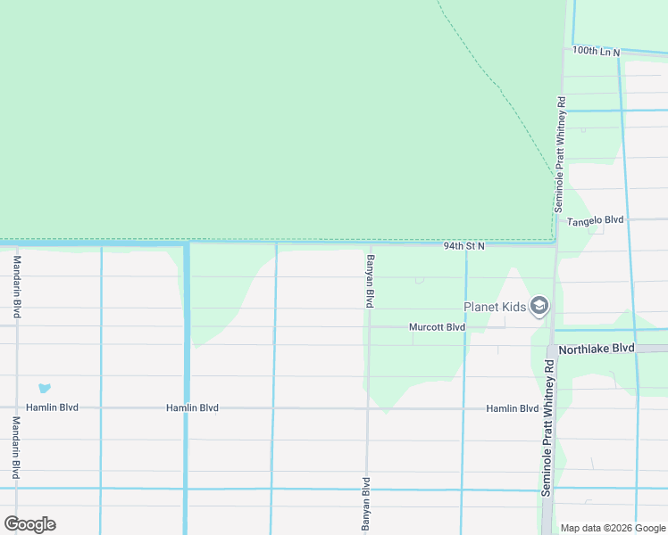 map of restaurants, bars, coffee shops, grocery stores, and more near 16595 93rd Road North in Loxahatchee