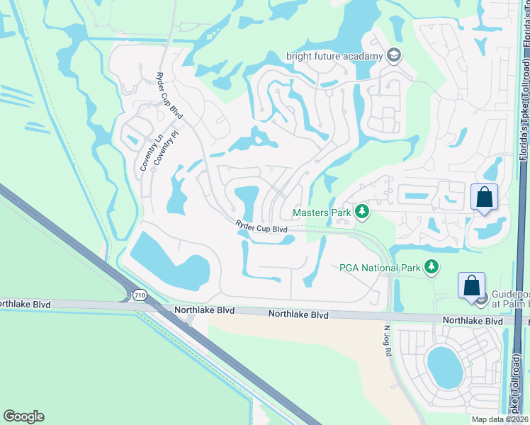 map of restaurants, bars, coffee shops, grocery stores, and more near 103 Eagleton Lane in Palm Beach Gardens